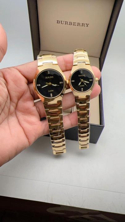 RAD_O COUPLE GOLDEN BLACK WATCH