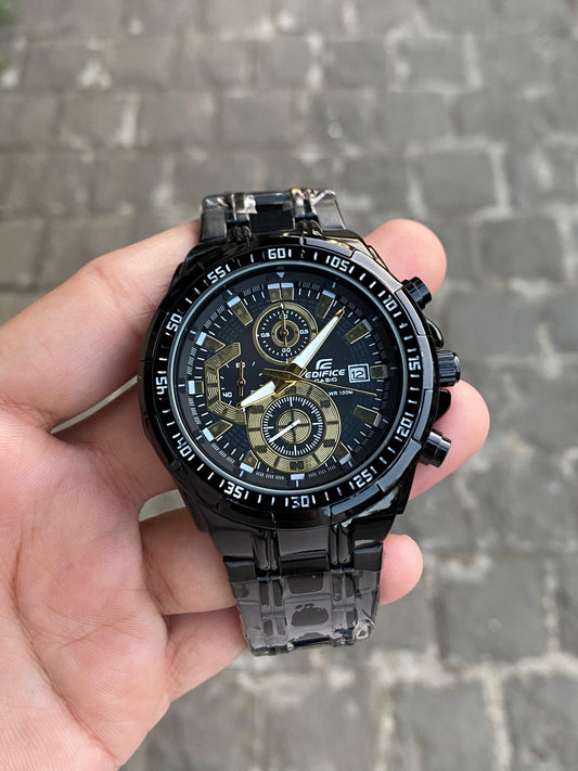Edifiice mens watch full black