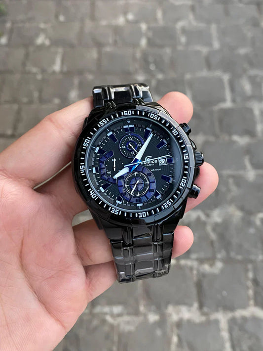Edifiice mens watch Silver black